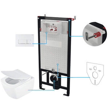 Set WC, îngropat, 6 în 1, Deante