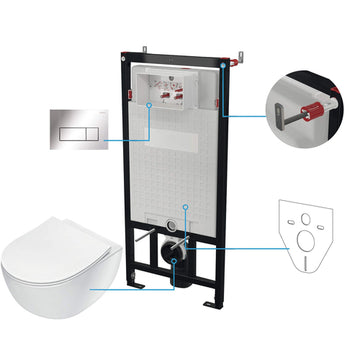 Set WC, îngropat, 6 în 1, Deante