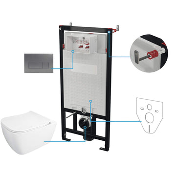 Set WC, îngropat, 6 în 1, Deante