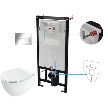 Set WC, îngropat, 6 în 1, Deante