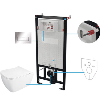Set WC, îngropat, 6 în 1, Deante