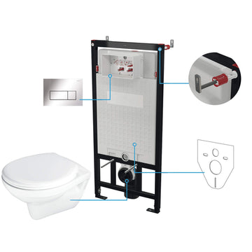Set WC, îngropat, 6 în 1, Deante