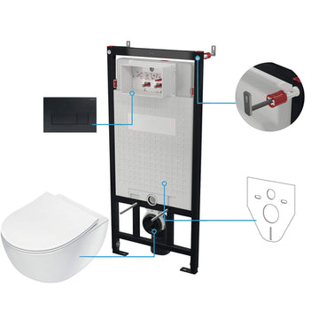Set WC, îngropat, 6 în 1, Deante