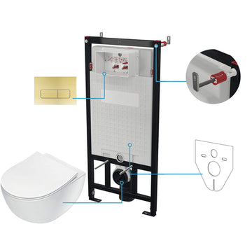 Set WC, îngropat, 6 în 1, Deante
