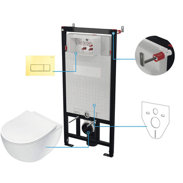 Set WC, îngropat, 6 în 1, Deante