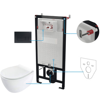 Set WC, îngropat, 6 în 1, Deante