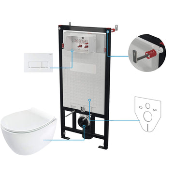 Set WC, îngropat, 6 în 1, Deante