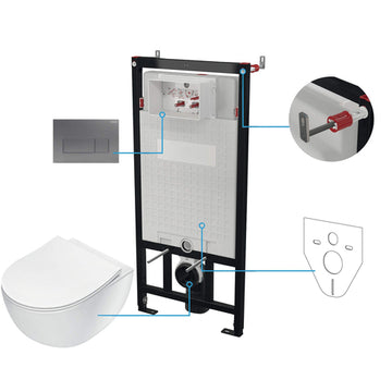 Set WC, îngropat, 6 în 1, Deante