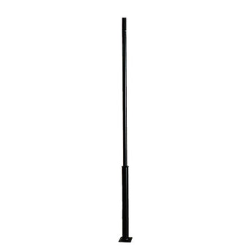 Street lighting pole 3m, square base, black