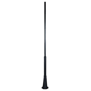 Street lighting pole 3m, galvanized steel, with octagonal base, black