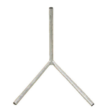 Double arm for street lighting pole, galvanized steel, 2x100cm
