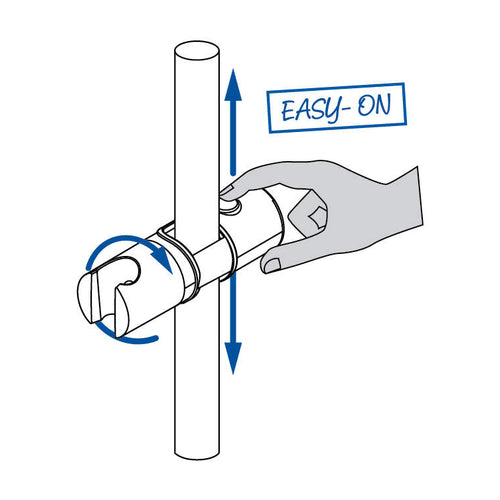 Hand shower holder, for sliding bar, Deante