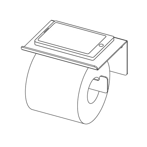 Toilet paper holder, wall mounted - with shelf, Deante