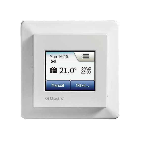 Termostat pentru incalzire in pardoseala, inteligent, incastrabil, TECEfloor MWD5, Wi-Fi, afisaj digital, programabil, alb grossmann.ro