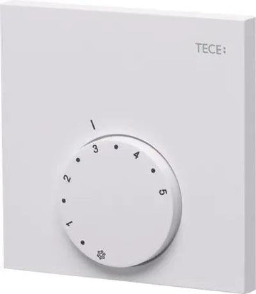 Termostat pentru incalzire in pardoseala, TECEfloor RT-A, cu fir, analogic, alb grossmann.ro