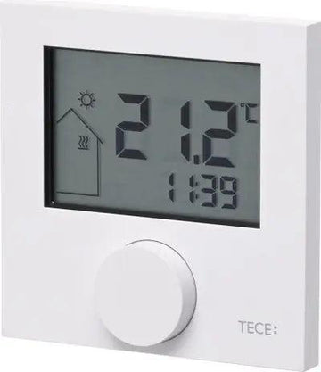 Termostat pentru incalzire in pardoseala, TECEfloor Standard, afisaj digital, 230 V, alb grossmann.ro