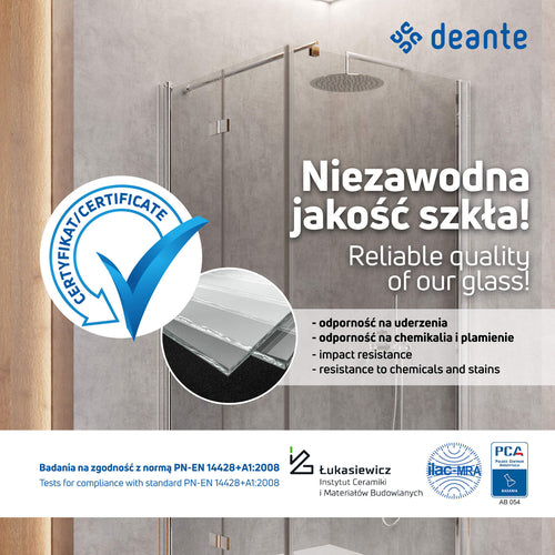 Shower door, Keria Plus System, 100 cm - foldable, Deante