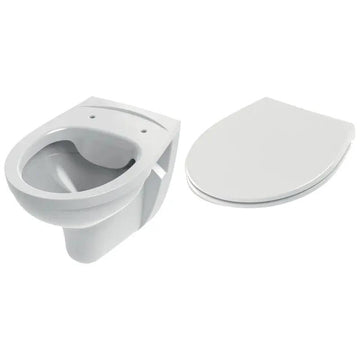 Vas WC suspendat TECE 9700018, alb, evacuare orizontala, 36 x 51.5 x 35 cm, capac WC inclus grossmann.ro