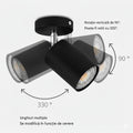 Spot Liniar Reglabil Negru 4 X GU10 800mm