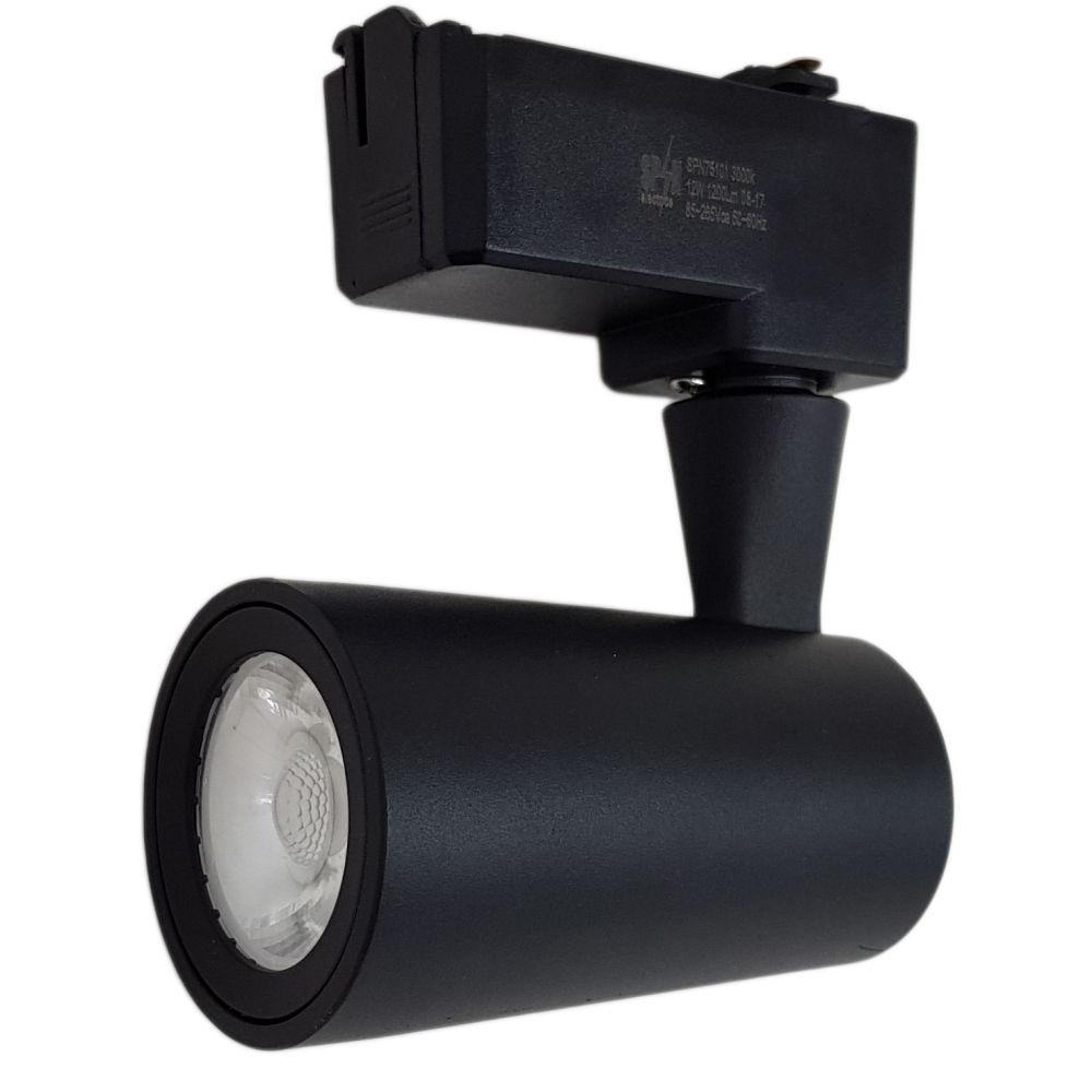Spot Sina Negru 12W=120W, 3000K, lumina calda
