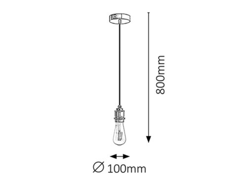 Pendul Rabalux 1411 Fixy E27 1x MAX 60W Negru
