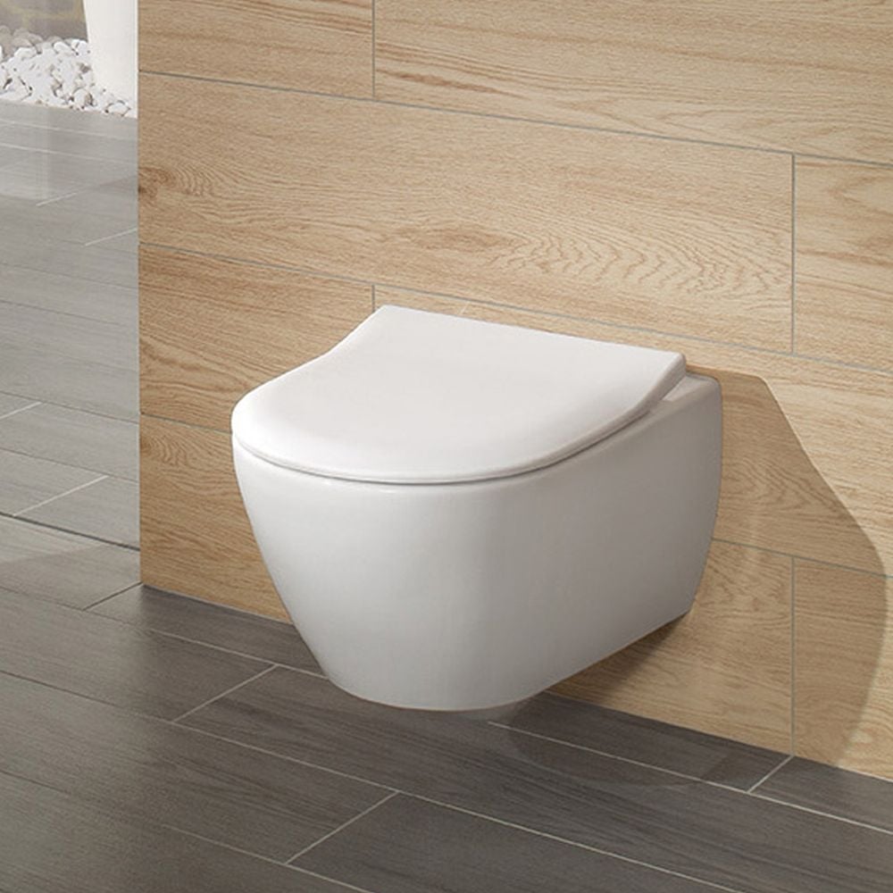 SET SELNOVA VAS WC SUSPENDAT CU FUNCTIE DE BIDEU, SPALARE VERTICALA, FORMA PARTIAL INCHISA, RIMFREE, CU CAPAC WC