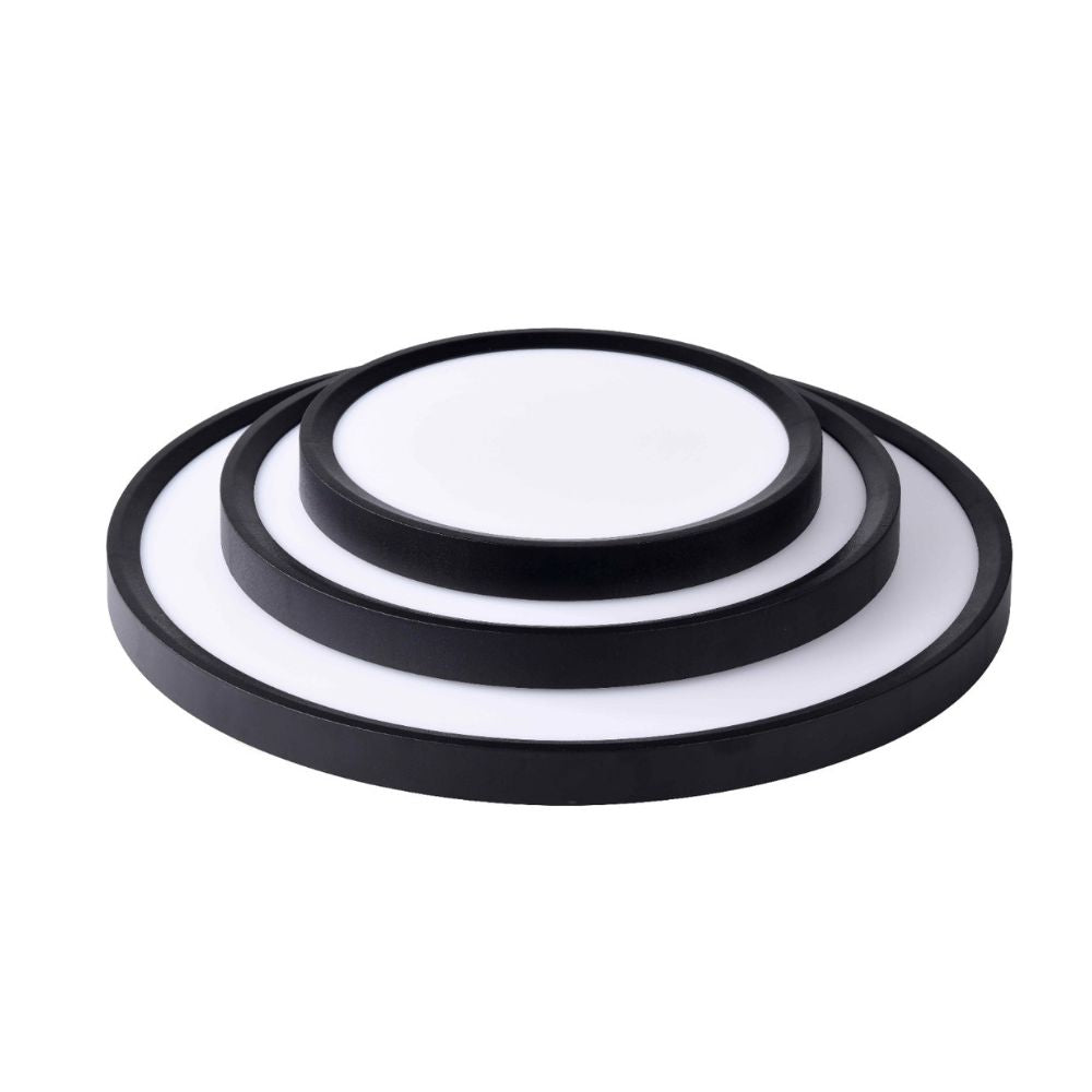 Plafoniera led VERSA IP40 Rama Neagra Fi400, 32W, 3000-6500K