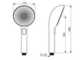 Set baterii baie GROHE BauEdge cu baterie lavoar, baterie cada si set dus Tempesta 110 - imagine 5