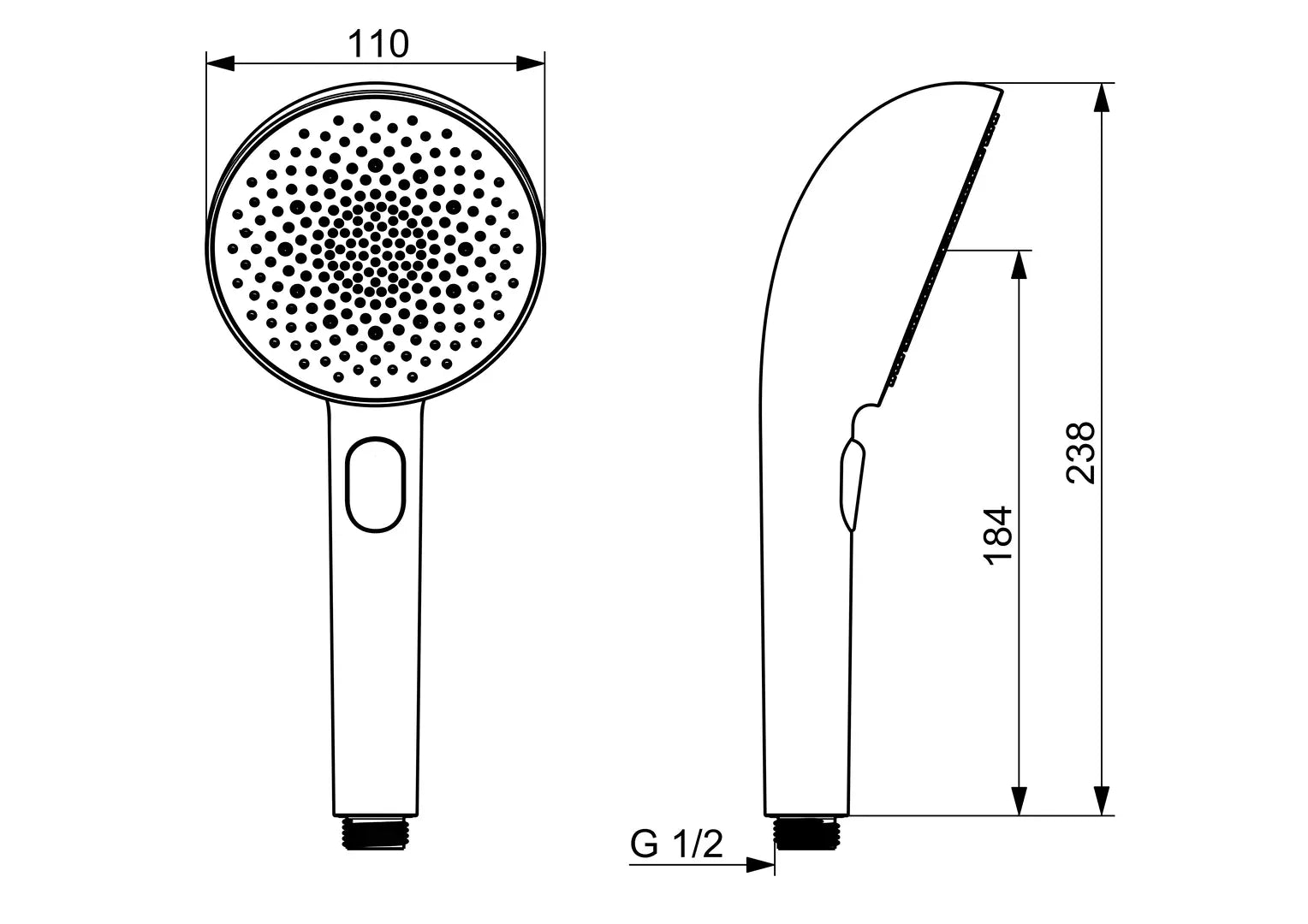 Set baterii baie GROHE BauEdge cu baterie lavoar, baterie cada si set dus Tempesta 110 - imagine 5