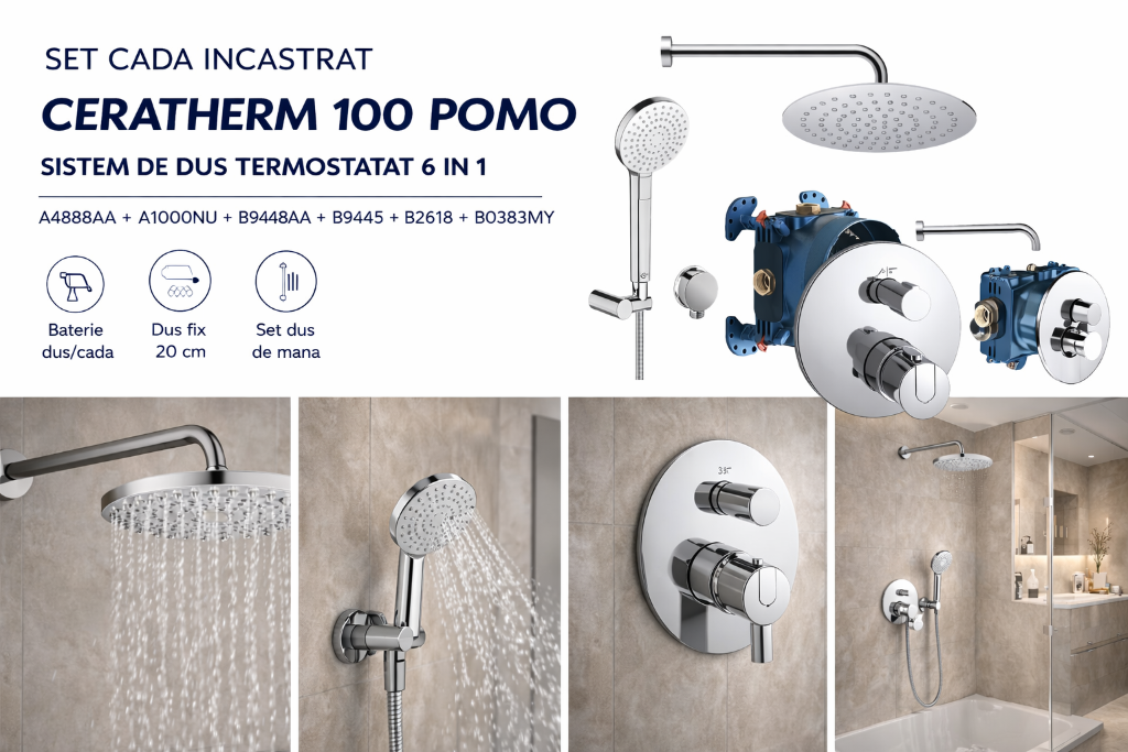 Sistem de dus Ideal Standard Ceratherm 100 termostatic