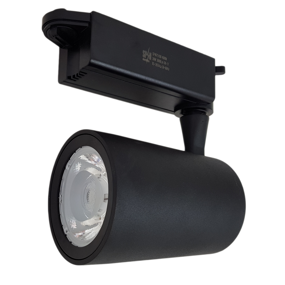 Spot Sina Negru 18W=180W, 6000K, lumina rece