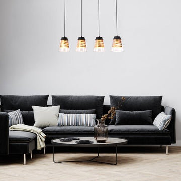 Candelabru Rabalux - Zenaida 3544, IP20, E27, 4 x 60W, 230V, negru mat