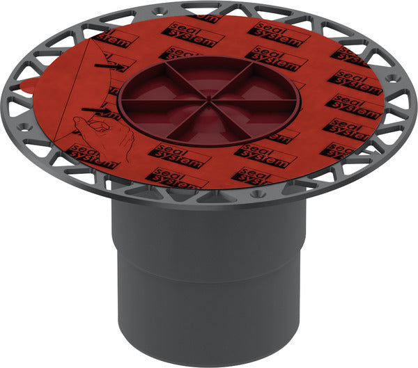 Corp sifon de pardoseala Tece drainpoint, iesire verticala Dn 100, cu flansa universala Seal System, 3607600 grossmann