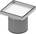 Inalțator cu grila Tece drainpoint S din otel inoxidabil, 150 x150 mm, design plate, 3660011 grossmann