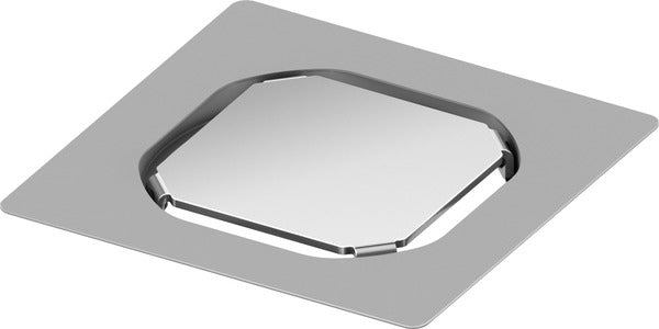 Rama Tece drainpoint S din otel inoxidabil, 100 x 100 mm, grila placabila cu ceramica/piatra naturala, 3660016 grossmann