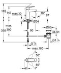 Set baterii baie GROHE BauEdge cu baterie lavoar, baterie cada si set de dus Tempesta 110 cu bara - imagine 5