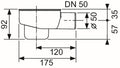 Tece Drainline cot de scurgere 12 cm 650001