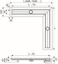 Tece Drainline rigola scurgere liniar 90 cm 610900