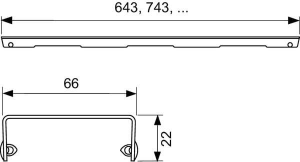 Tece Drainline grătar rigolă 150 cm 601561