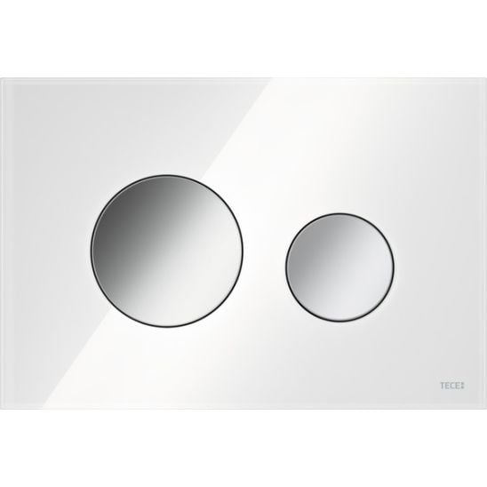 Tece Loop buton de spălare pentru WC crom lucios-alb 9.240.660