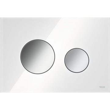 Tece Loop buton de spălare pentru WC crom lucios-alb 9.240.660
