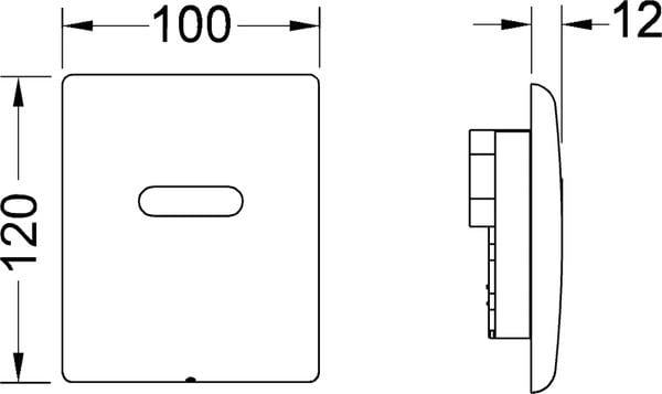 Tece Planus set electronic pisoar pentru pisoar alb 9.242.355