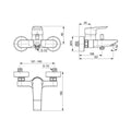 Set baterii baie GROHE Eurosmart M cu baterie lavoar, baterie cada si set dus Tempesta 100, crom - imagine 5