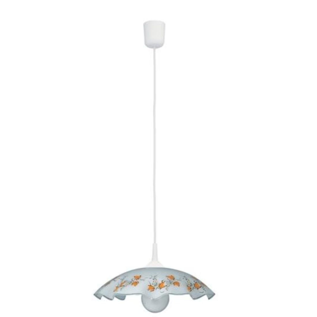 Lustră pe cablu Vino 1xE27/60W/230V, cu model alb, cod Rabalux 4782