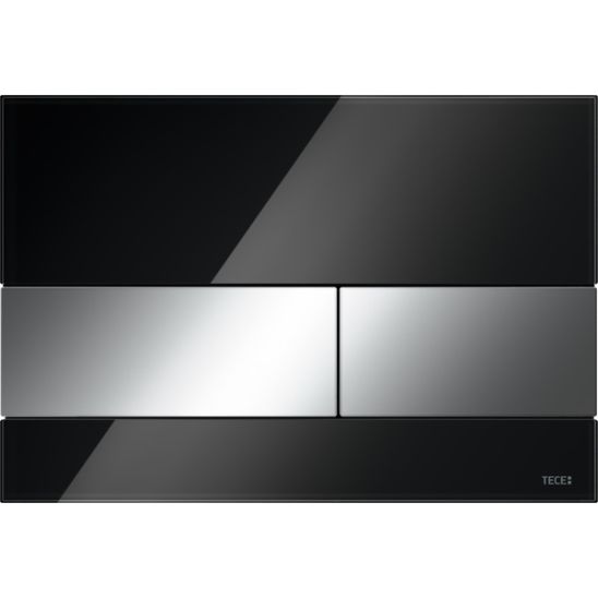 Tece Square buton de spălare pentru WC crom lucios-negru 9.240.807