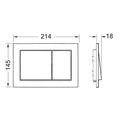 Tece Base buton de spălare pentru WC crom mat 9.240.702