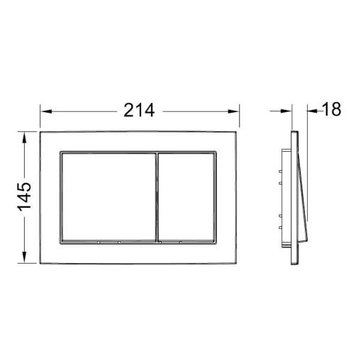 Tece Base buton de spălare pentru WC crom mat 9.240.702