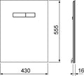 Tece Lux buton de spălare pentru WC alb 9.650.000