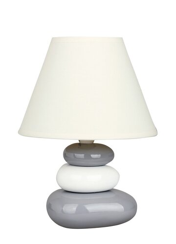Veioza Moderna Salem Rabalux 4948 E14 40W Ceramic Textil Gri Alb
