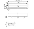 Tece Linus rigolă duș 90 cm 15101090